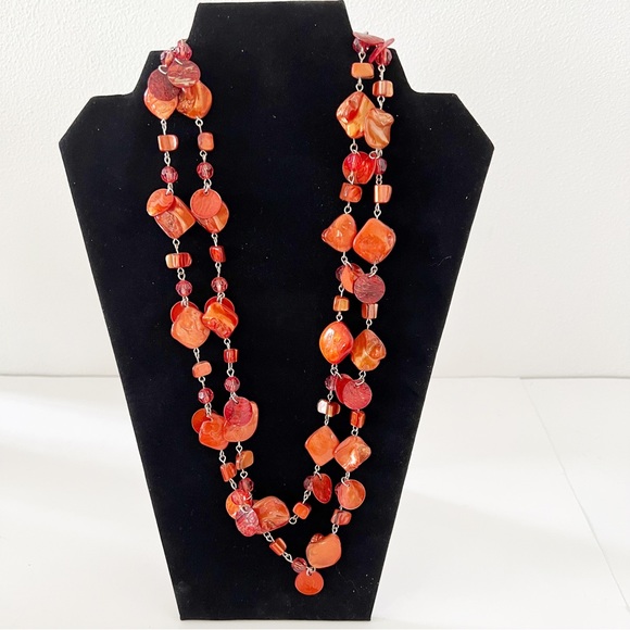 Bundle of 5 Red Costume Necklaces - Picture 6 of 15